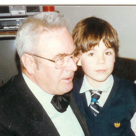 Jaap Beekman en kleinzoon Jaap Beekman en kleinzoon